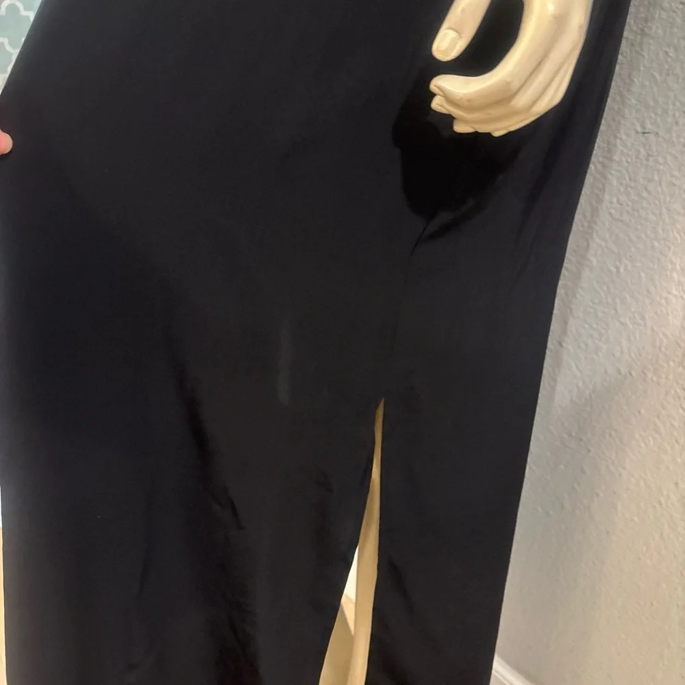 Diane von Furstenberg Vintage Y2K Minimalist Maxi Dress Silk Black Womens 1X - Picture 3 of 9